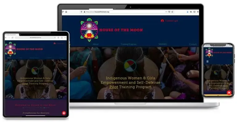 House of the Moon: Built on Wix, the site was created to honor the sacred purpose of the work, centering on safety, resilience, sovereignty.
