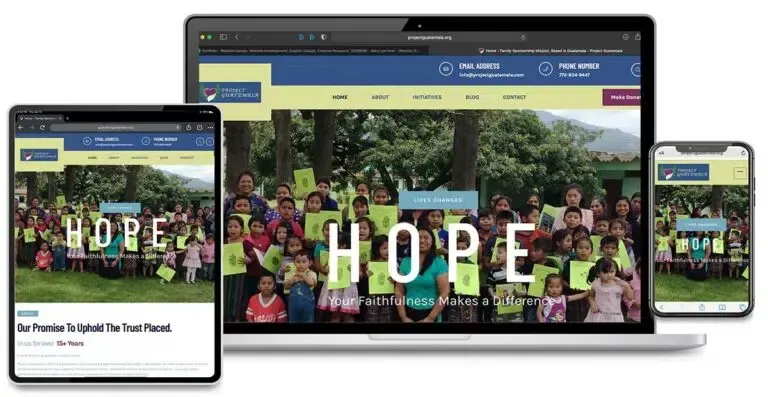 Graphic Design and Custom Website Design for Project Guatemala