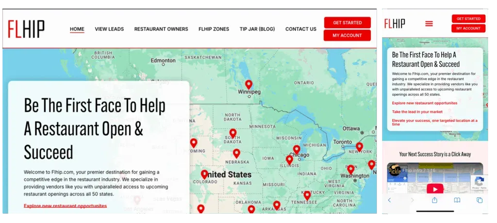 FLHIP 2.0 PWA/AI - AI powered restaurant leads platform