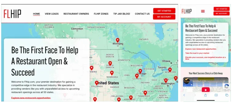 FLHIP 2.0 PWA/AI - AI powered restaurant leads platform