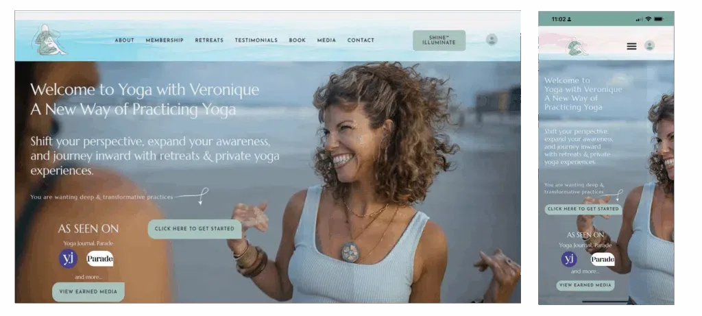 yogawithveronique.com - PWA/ Web APP with AI integration