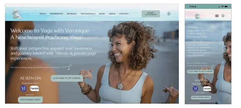 yogawithveronique.com - PWA/ Web APP with AI integration