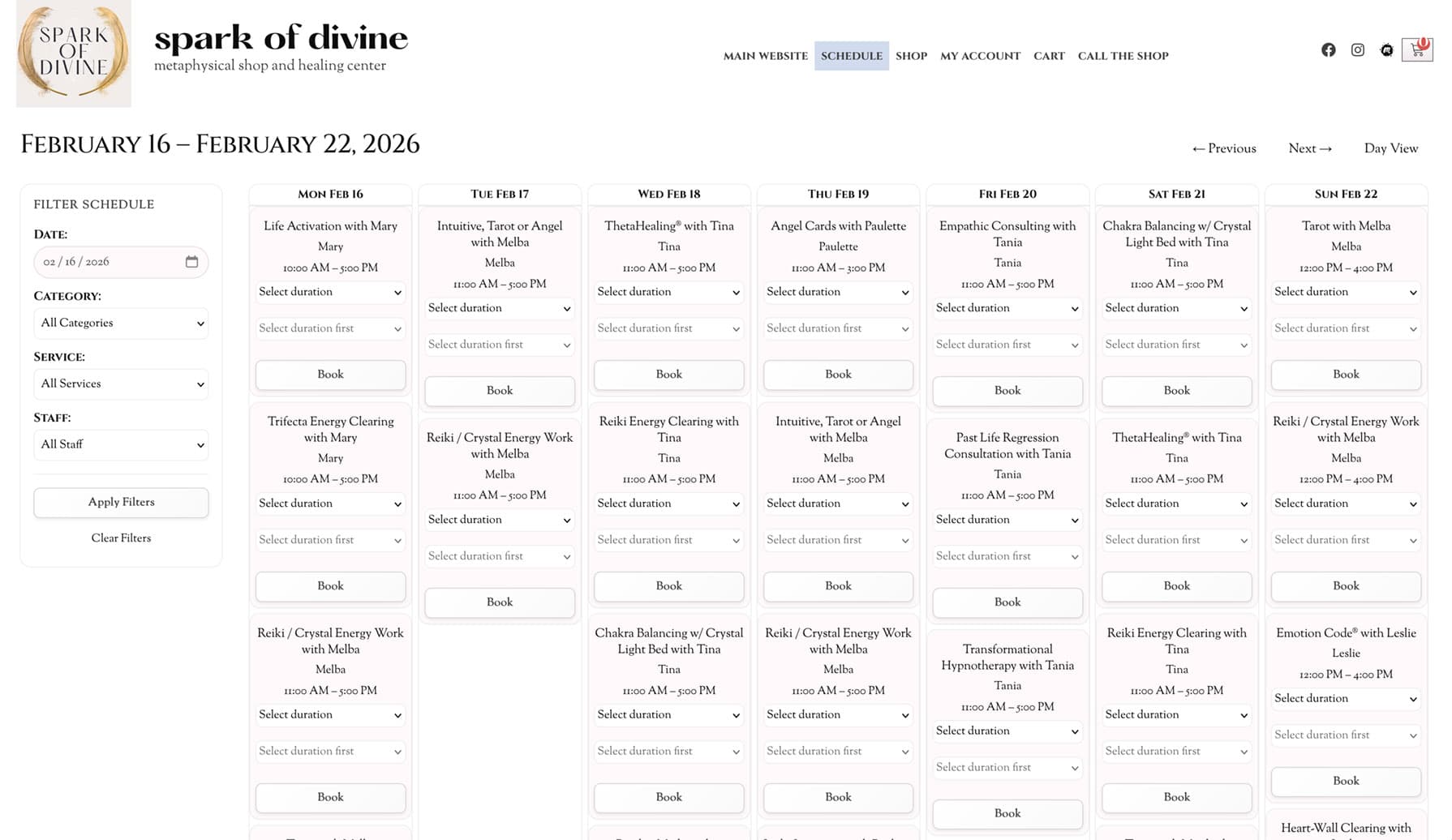 Spark Schedule